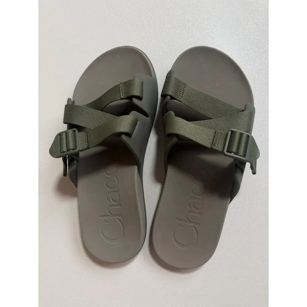 Chaco Men's Olive Green Lightweight Chillos Slides Sandals Size 10